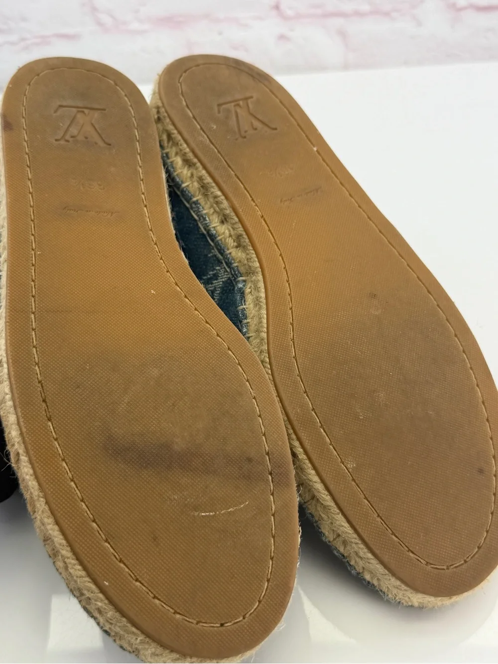 Louis Vuitton Women's Starboard Denim Espadrille Slip-Ons 36.5